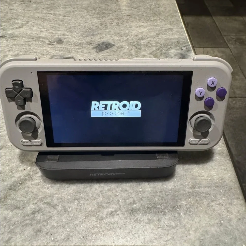 Pocket Handheld Gaming Console - Gray and Purple